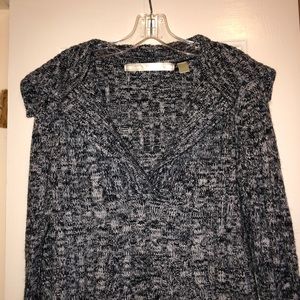 Back & White V-Neck Sweater